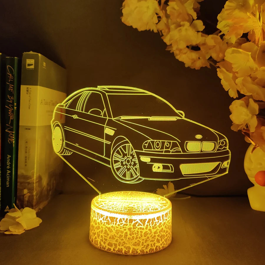 3D LED Car Illusion Lamp – 7/16 Color Night Light