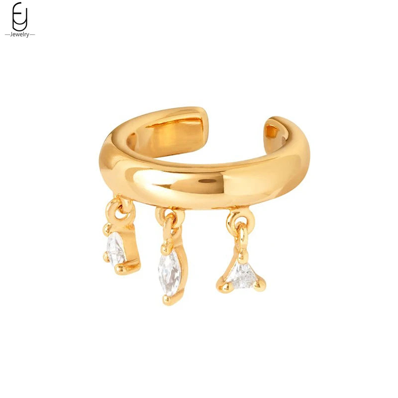 ✨Minimalist 24K Gold-Plated Ear Cuff – No Piercing Needed