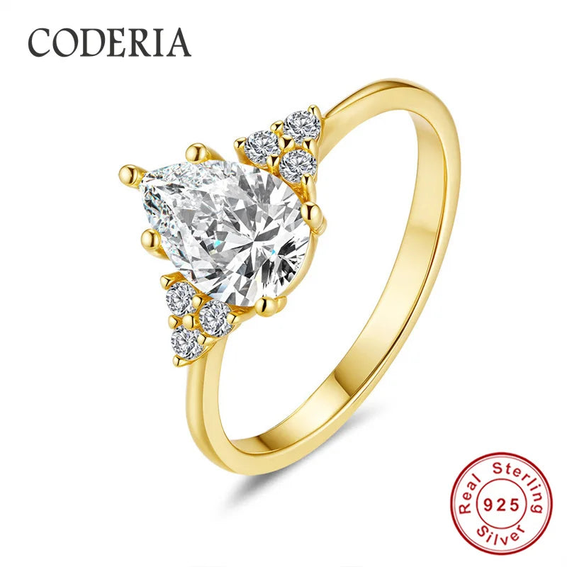 ✨ Pear Cut Moissanite Ring – D Color VVS1 (1.5ct)