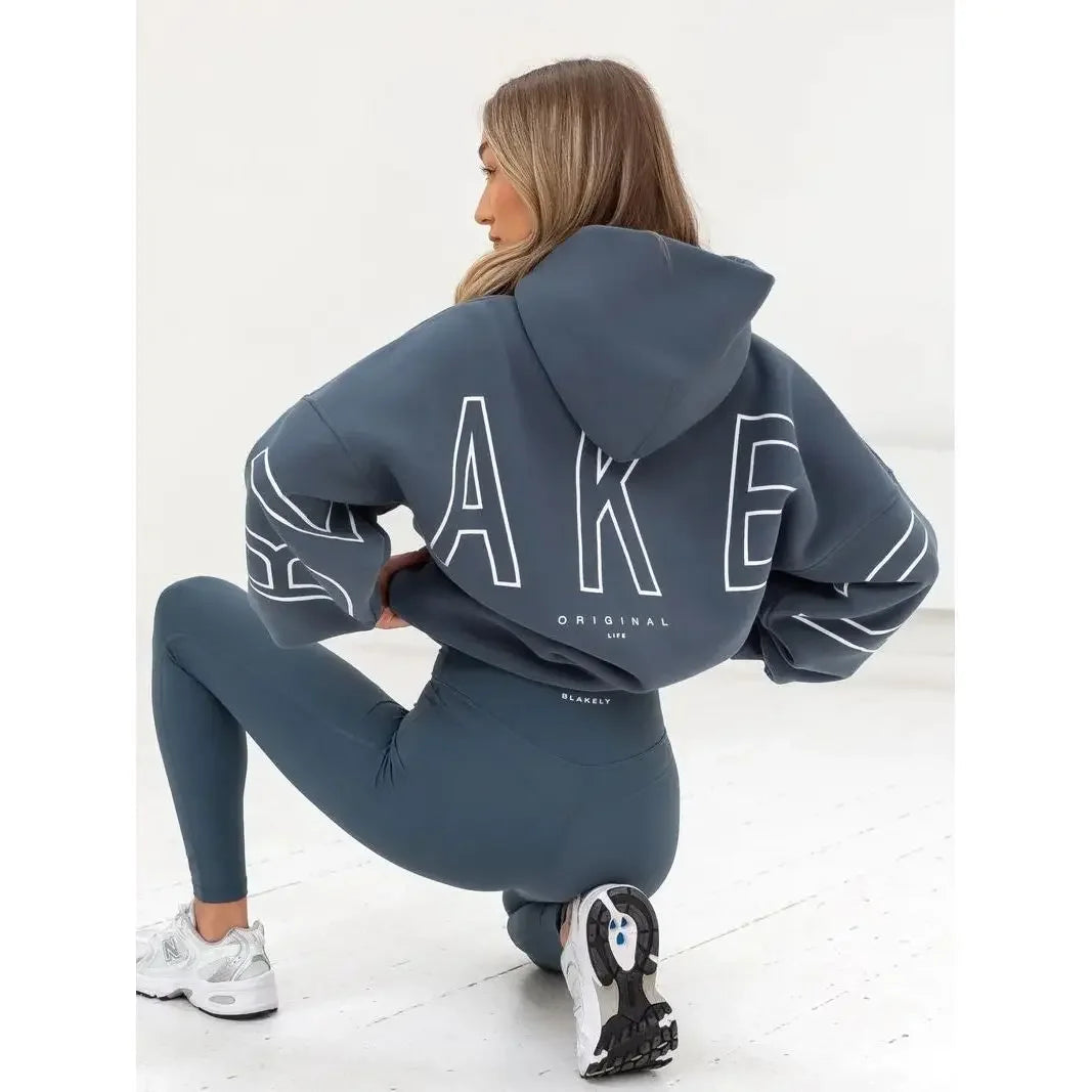 Women's Black Hooded Sweatshirt