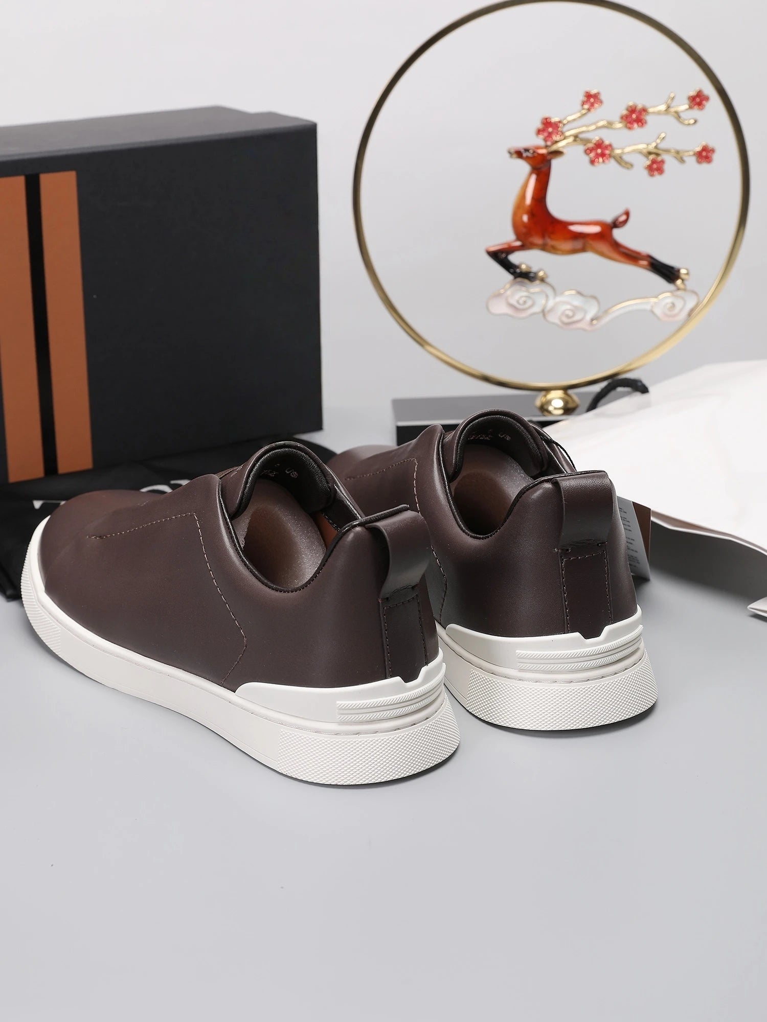 ✨Handmade Luxury Leather Sneakers – Men's Edition