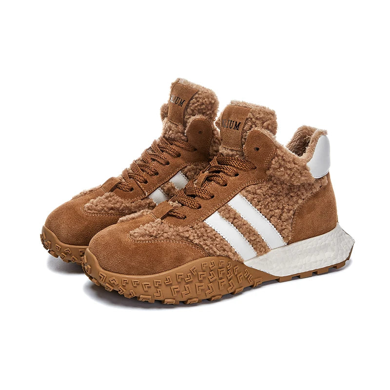 ✨ Luxe Winter Lace-Up Boots