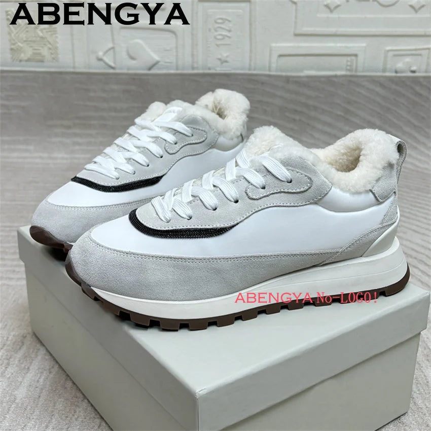 ✨ Luxe Wool-Lined Sneakers