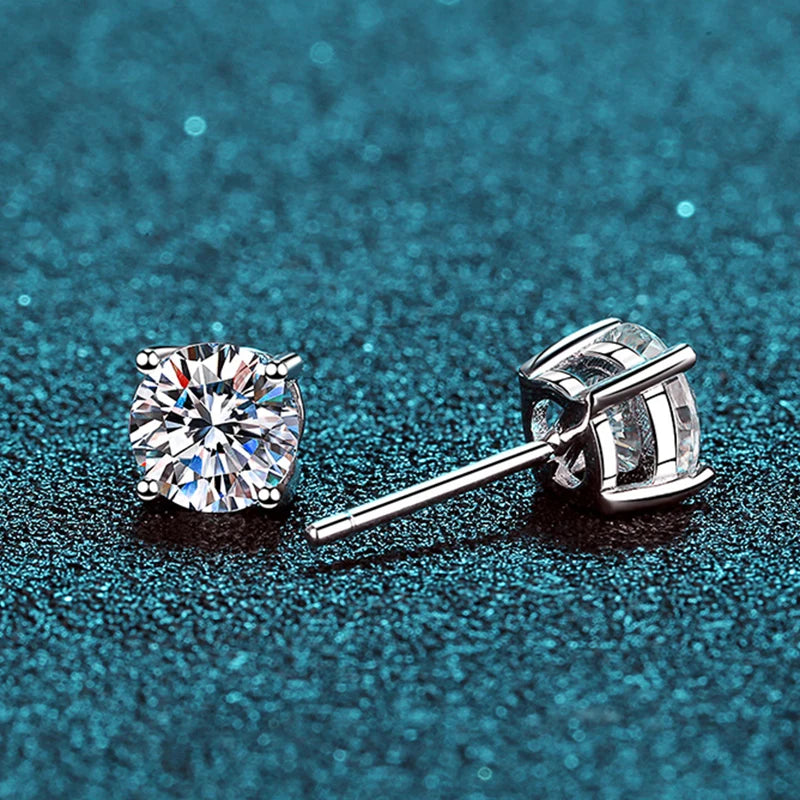 ✨ 2.0ct Moissanite Sterling Silver Earrings